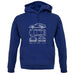 Blue Print 911 T 997 unisex hoodie