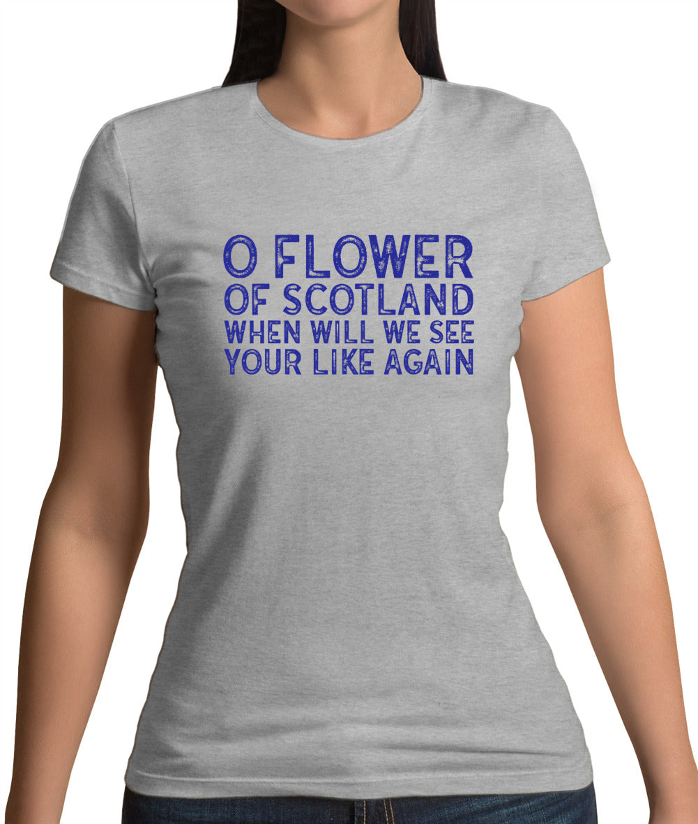 O Flower Of Scotland Womens T-Shirt