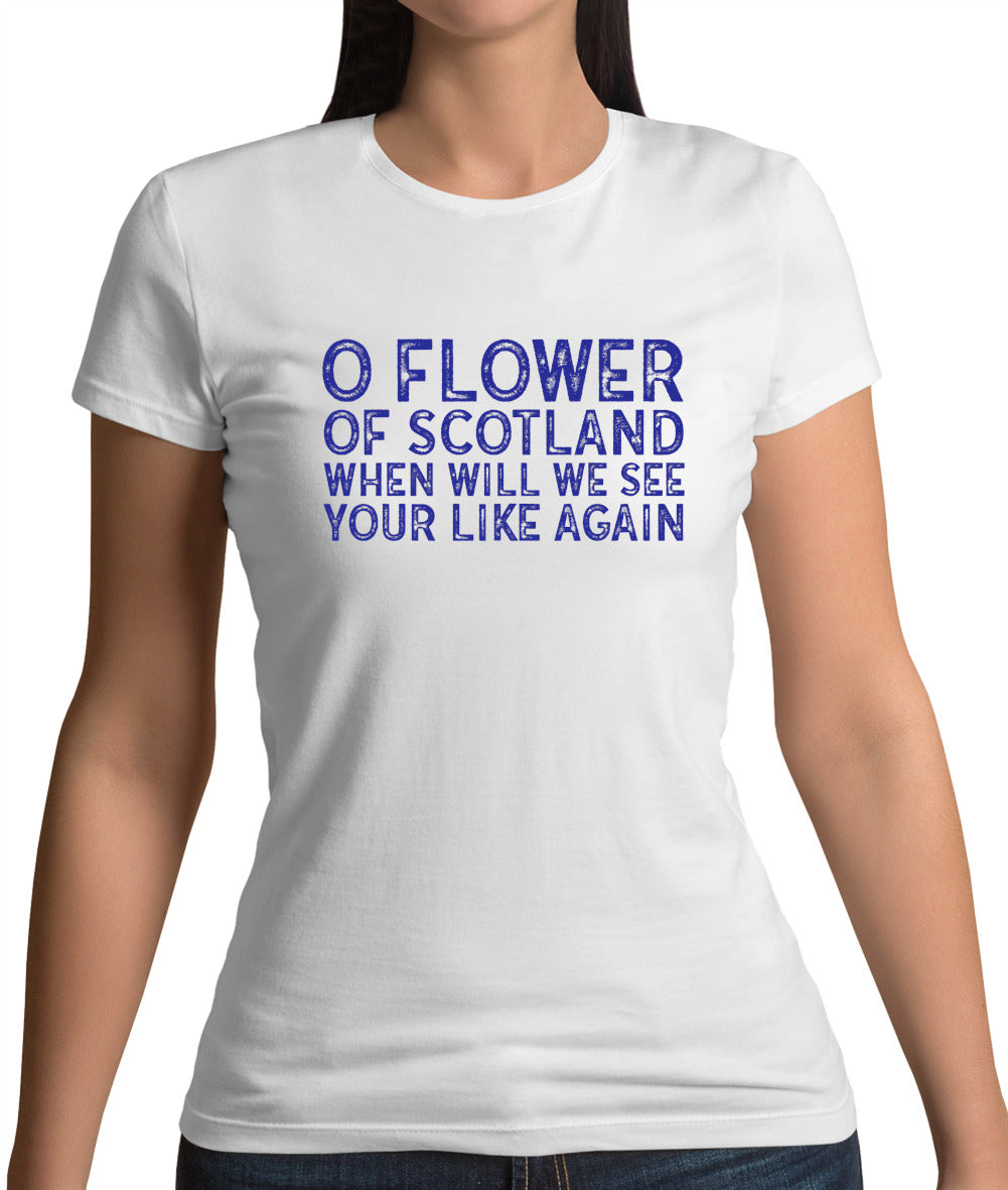 O Flower Of Scotland Womens T-Shirt