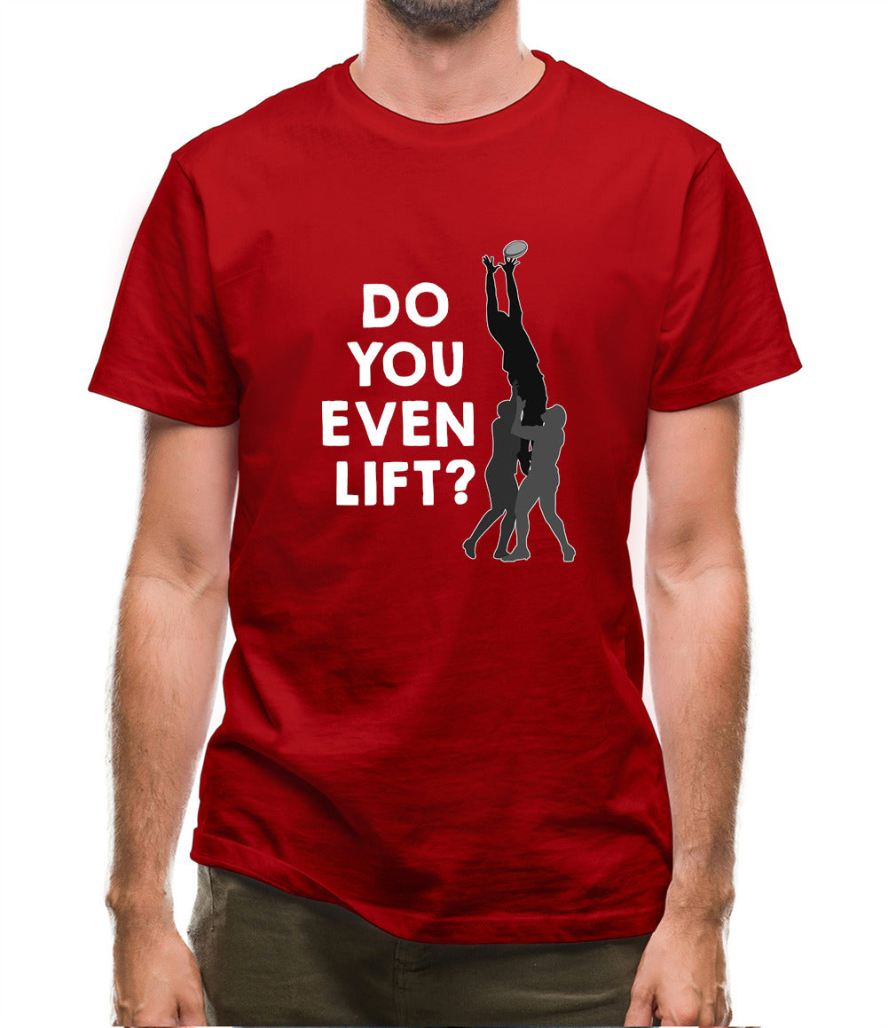 Do You Even Lift (Rugby Lineout) Mens T-Shirt