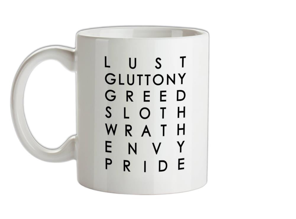 7 Deadly Sins Ceramic Mug