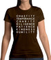 7 Catholic Virtues Womens T-Shirt