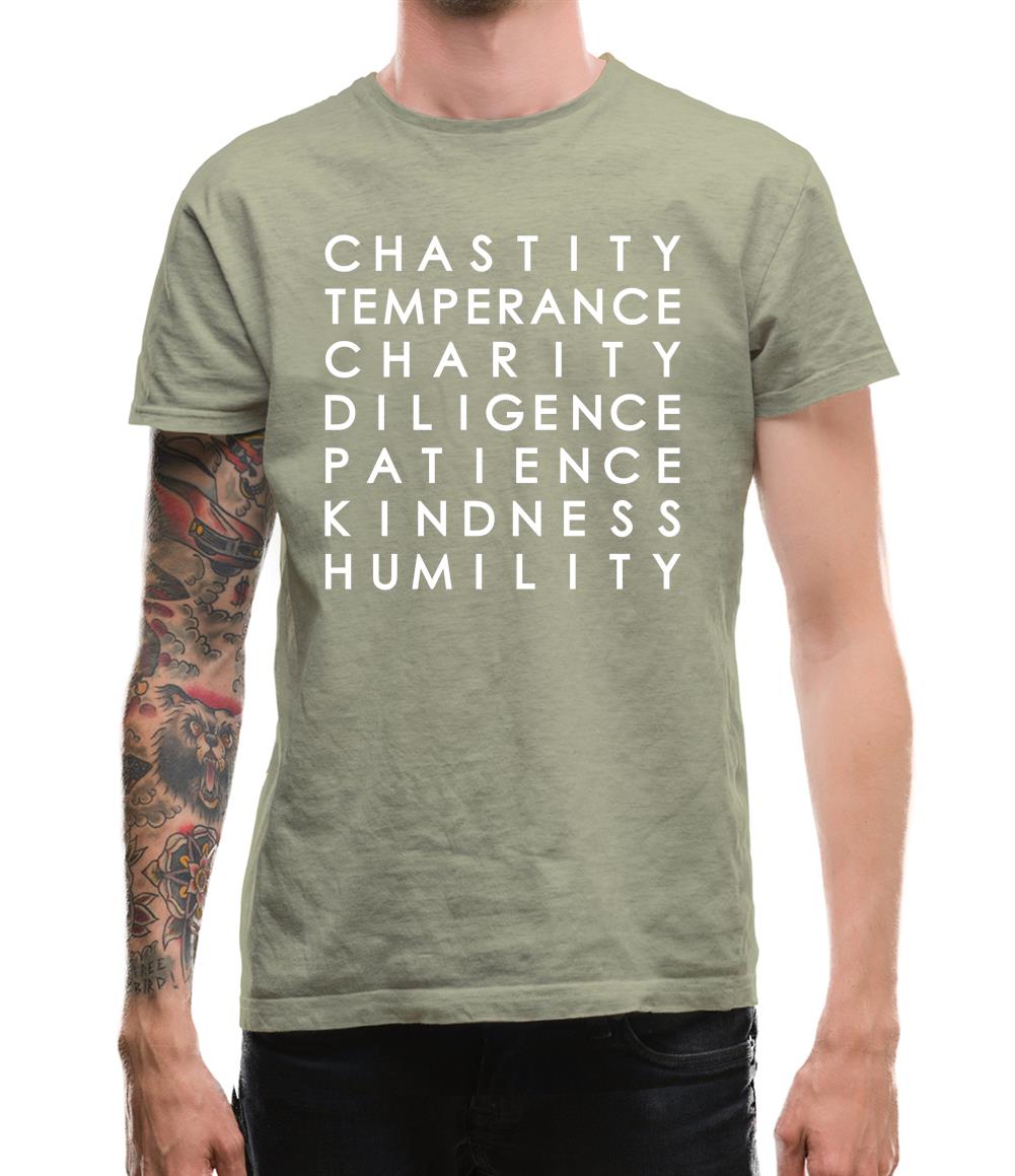 7 Catholic Virtues Mens T-Shirt