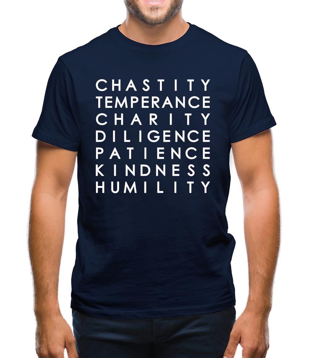 7 Catholic Virtues Mens T-Shirt