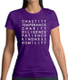 7 Catholic Virtues Womens T-Shirt