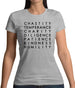 7 Catholic Virtues Womens T-Shirt