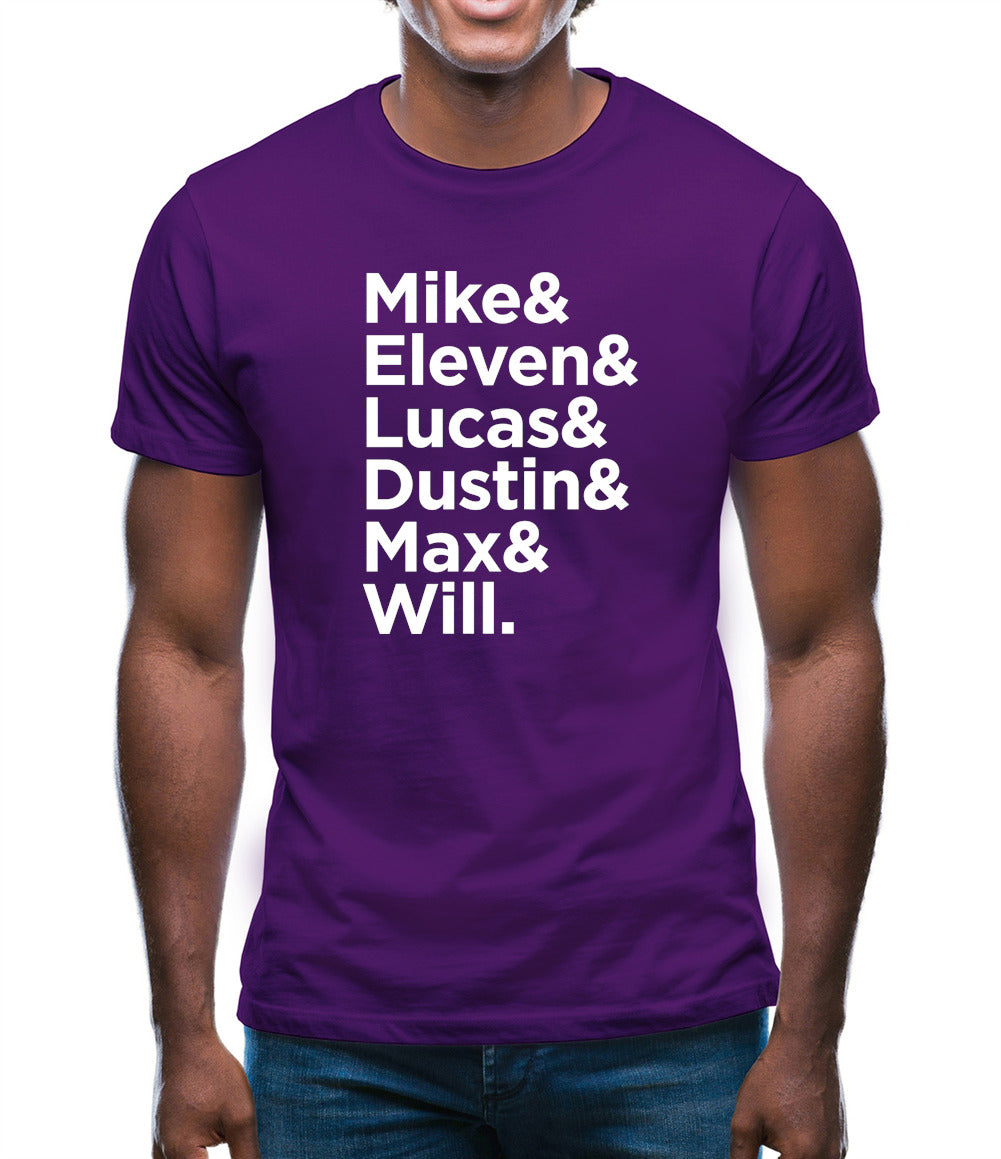 Mike, Eleven, Lucas, Dustin, Max, Will Mens T-Shirt