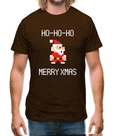8 Bit Santa Pixel Mens T-Shirt
