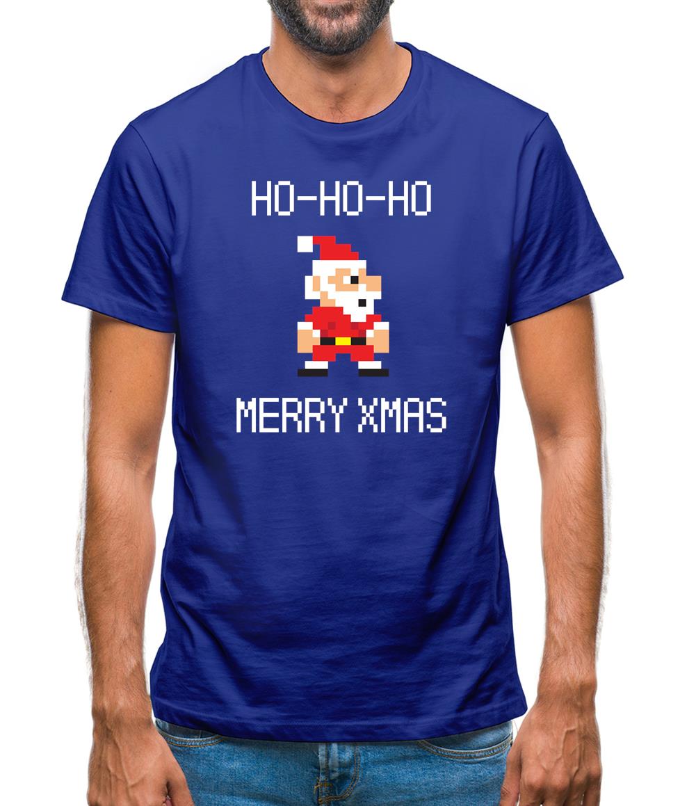 8 Bit Santa Pixel Mens T-Shirt