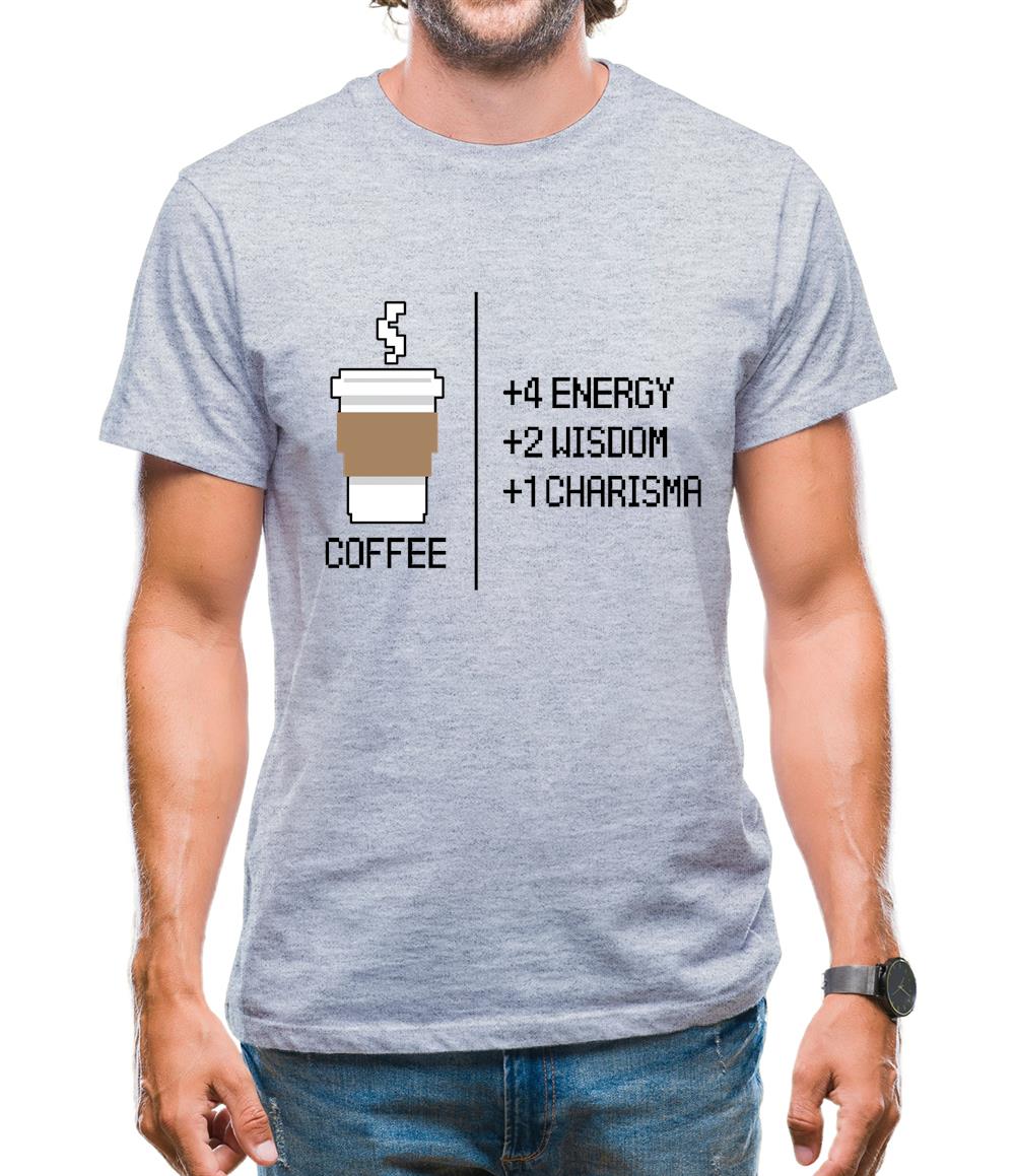 8 Bit Coffee Mens T-Shirt