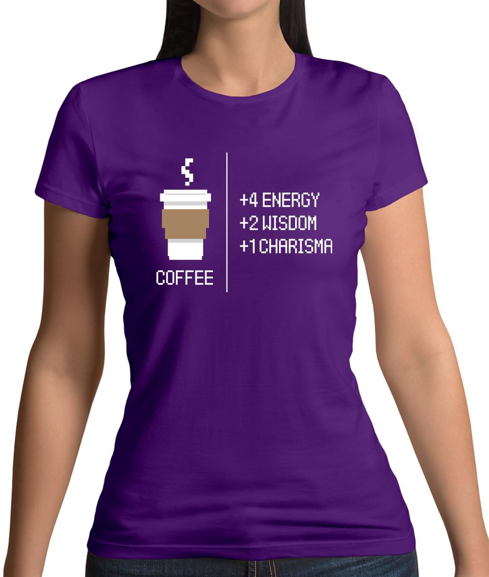 8 Bit Coffee Womens T-Shirt
