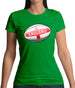 England Flag Rugby Ball Womens T-Shirt