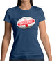 England Flag Rugby Ball Womens T-Shirt