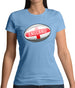 England Flag Rugby Ball Womens T-Shirt