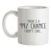 99% Chance I Don't Care Ceramic Mug