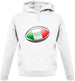 Italian Flag Rugby Ball Unisex Hoodie