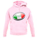 Italian Flag Rugby Ball Unisex Hoodie