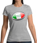 Italian Flag Rugby Ball Womens T-Shirt