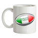 Italian Flag Rugby Ball Ceramic Mug