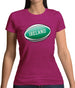 Irish Flag Rugby Ball Womens T-Shirt