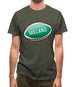 Irish Flag Rugby Ball Mens T-Shirt