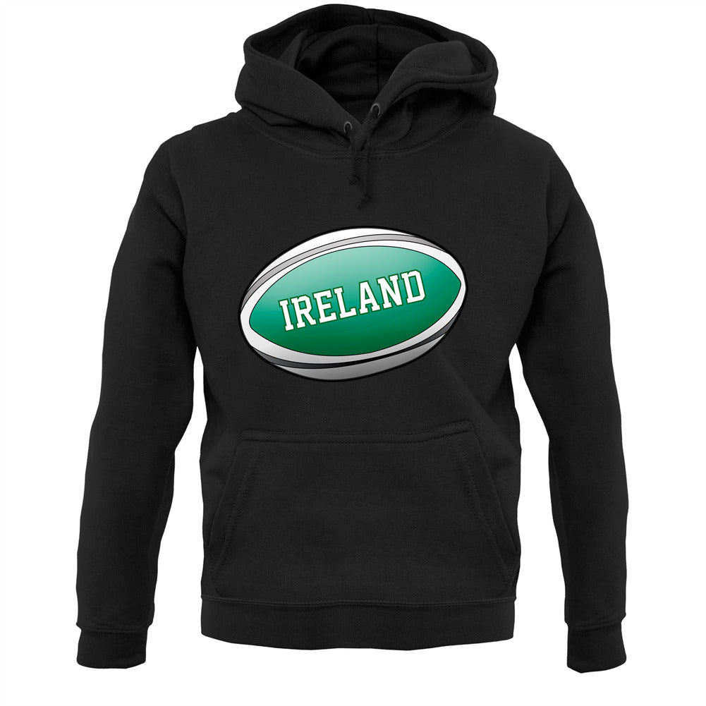 Irish Flag Rugby Ball Unisex Hoodie