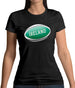 Irish Flag Rugby Ball Womens T-Shirt