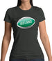 Irish Flag Rugby Ball Womens T-Shirt