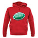 Irish Flag Rugby Ball Unisex Hoodie