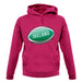 Irish Flag Rugby Ball Unisex Hoodie