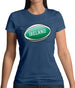 Irish Flag Rugby Ball Womens T-Shirt