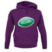 Irish Flag Rugby Ball Unisex Hoodie