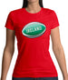 Irish Flag Rugby Ball Womens T-Shirt