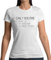 Daily Routine List Womens T-Shirt