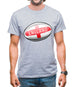 England Flag Rugby Ball Mens T-Shirt