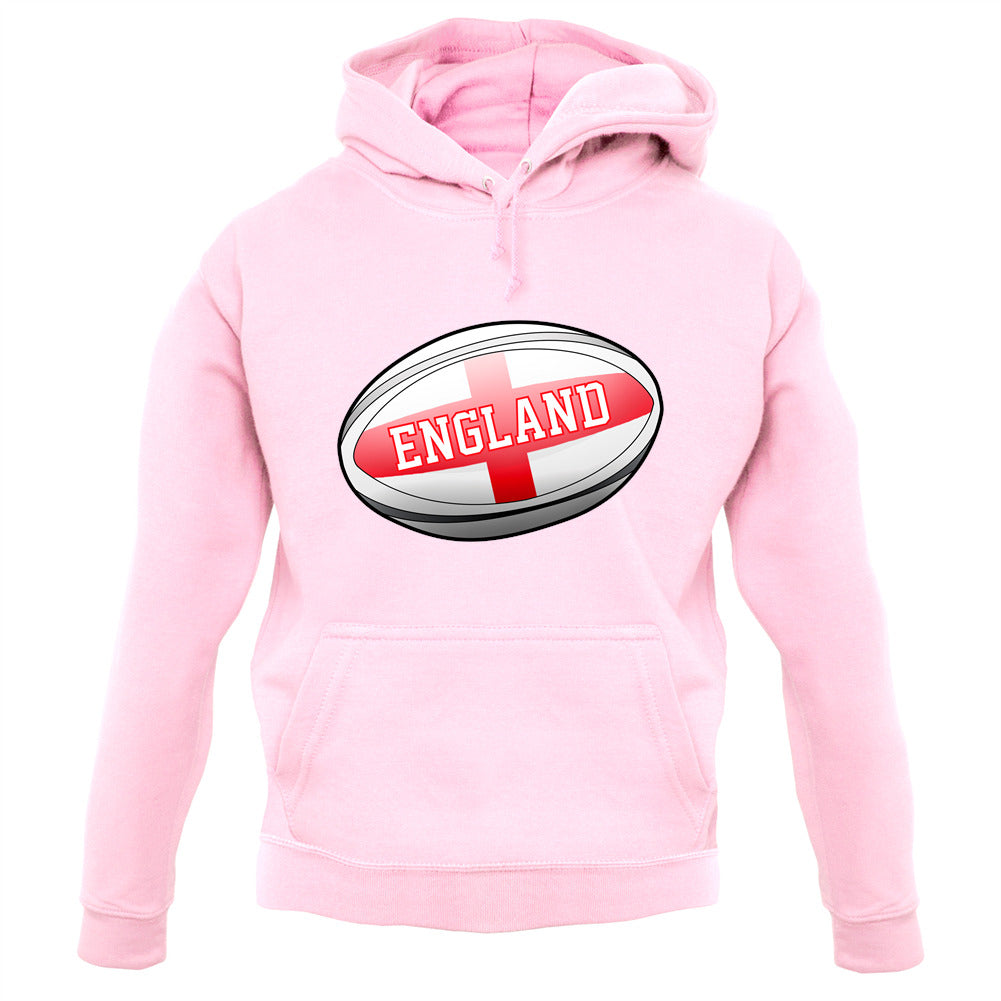 England Flag Rugby Ball Unisex Hoodie