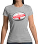 England Flag Rugby Ball Womens T-Shirt