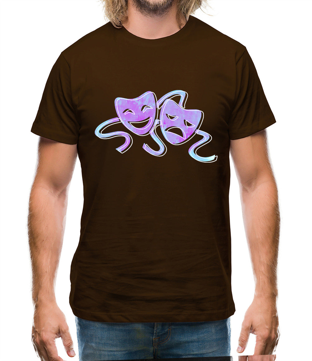 Watercolour Theatre Masks Mens T-Shirt