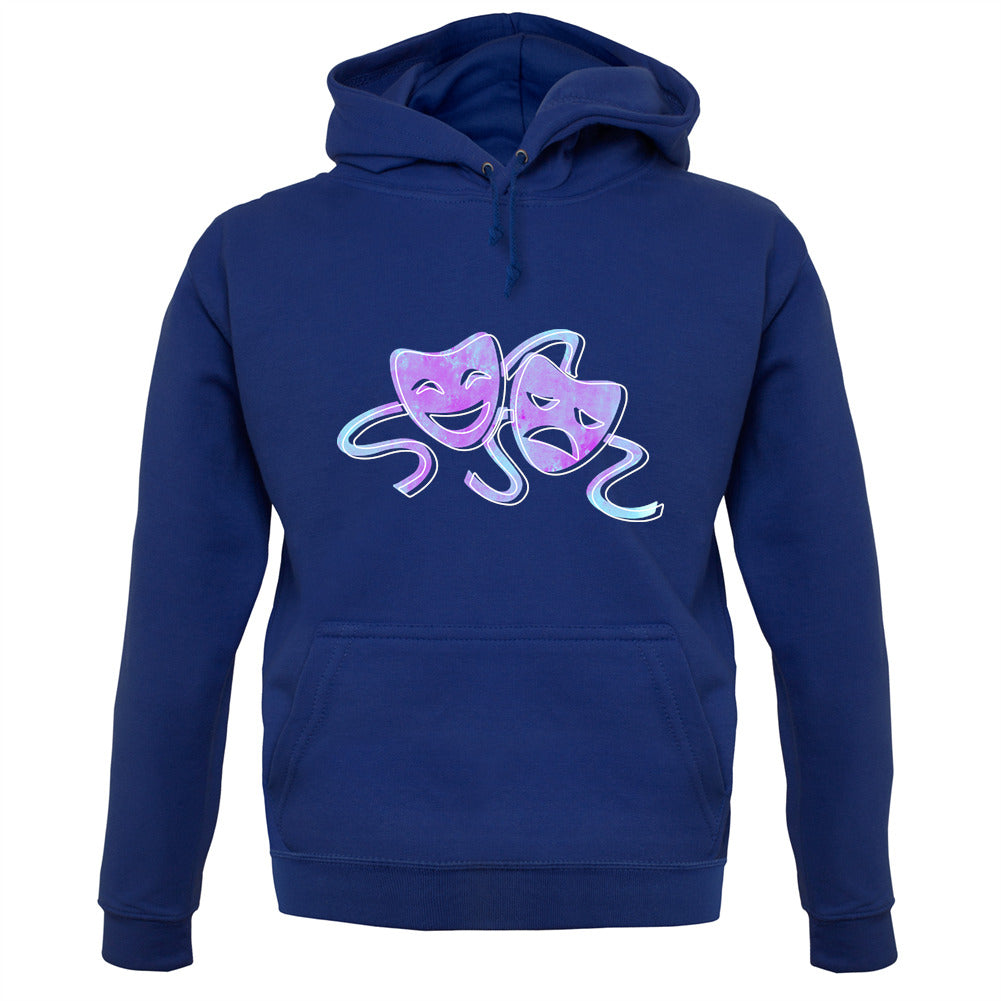 Watercolour Theatre Masks Unisex Hoodie