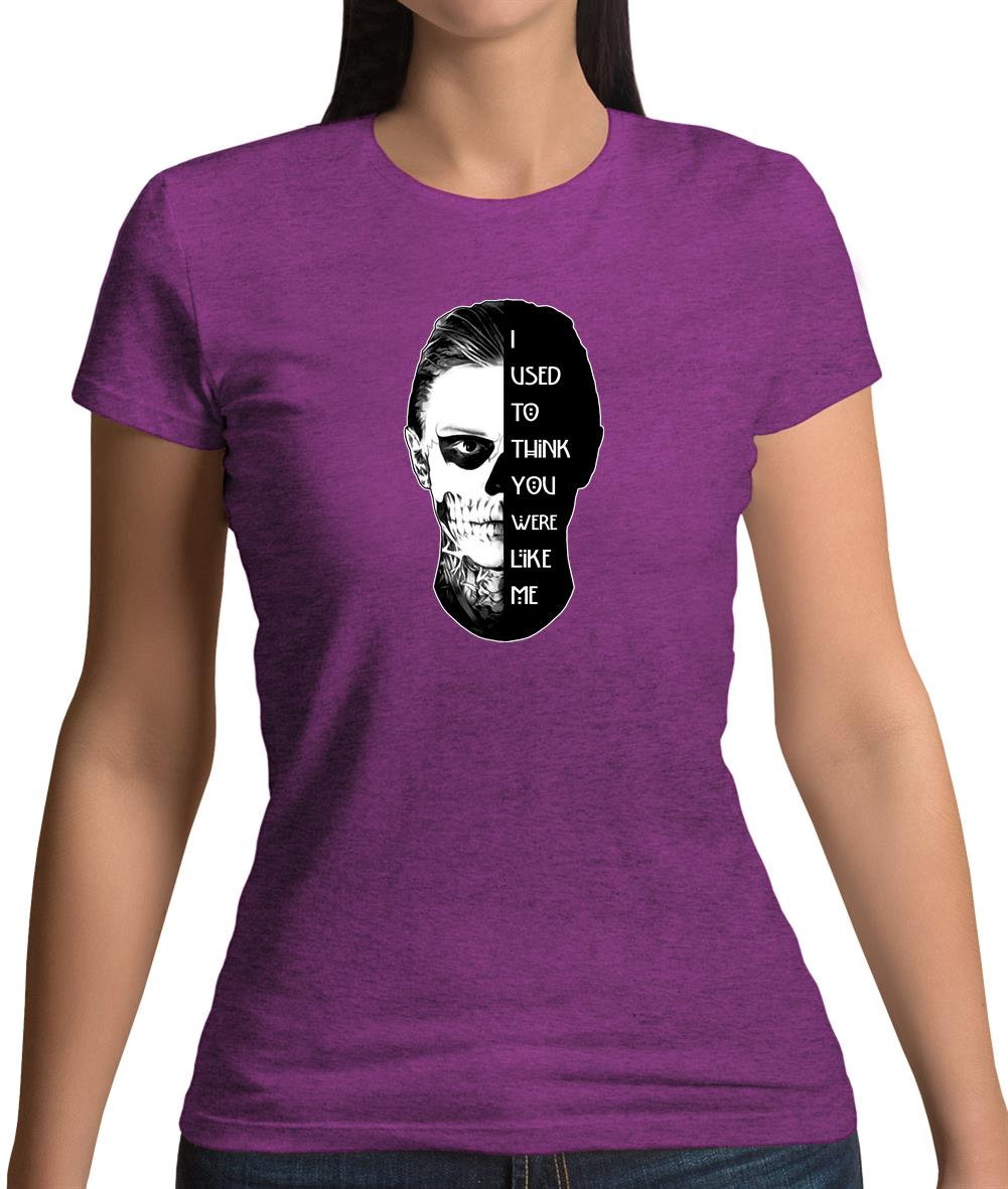 I Used To Think You Were Like Me FACE Design Womens T-Shirt