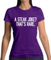 Steak Joke, Thatâ€™S Rare Womens T-Shirt