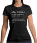 Electrician Definition Womens T-Shirt