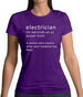 Electrician Definition Womens T-Shirt