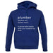 Plumber Definition unisex hoodie