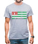 Abkhazia Barcode Style Flag Mens T-Shirt