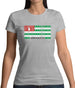 Abkhazia Barcode Style Flag Womens T-Shirt