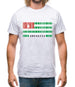 Abkhazia Barcode Style Flag Mens T-Shirt