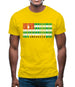 Abkhazia Barcode Style Flag Mens T-Shirt