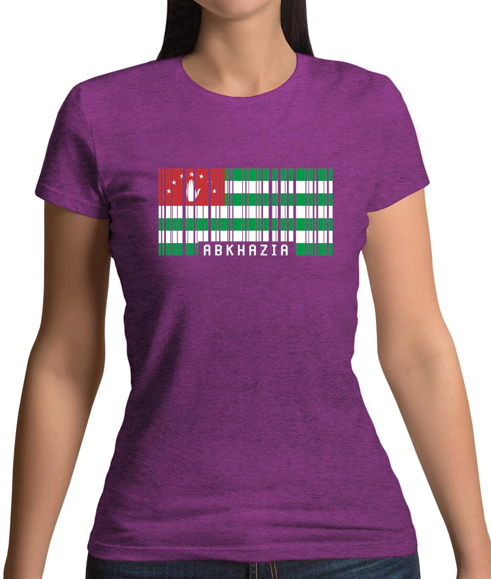 Abkhazia Barcode Style Flag Womens T-Shirt