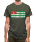 Abkhazia Barcode Style Flag Mens T-Shirt